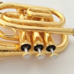 Bb Key Gold-plated Yellow Brass mini Trumpet