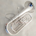 Bb key Plated Silver Baritone tuba